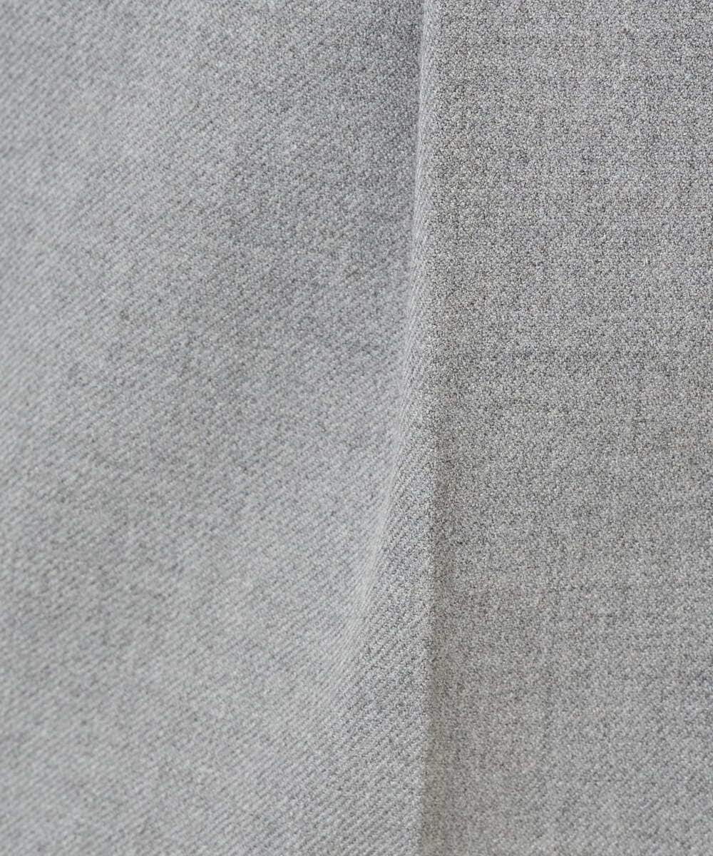 F1LBD58160 MK MICHEL KLEIN(小さいサイズ)(メゾン ドゥ サンク) 【小さいサイズ】ツイード調両面起毛ワイドパンツ/洗える ライトグレー