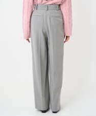 F1LBD58160 MK MICHEL KLEIN(小さいサイズ)(メゾン ドゥ サンク) 【小さいサイズ】ツイード調両面起毛ワイドパンツ/洗える ライトグレー