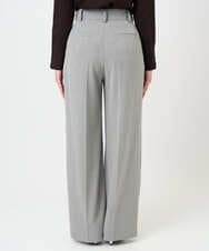 F1LBD58160 MK MICHEL KLEIN(小さいサイズ)(メゾン ドゥ サンク) 【小さいサイズ】ツイード調両面起毛ワイドパンツ/洗える ライトグレー