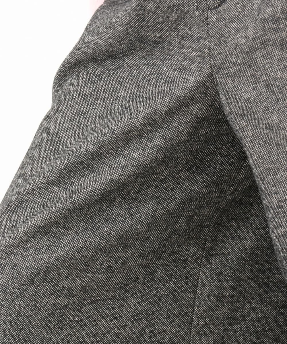 F1LDA60170 MK MICHEL KLEIN(小さいサイズ)(メゾン ドゥ サンク) 【小さいサイズ】2タック ツイードワイドパンツ/洗える ダークグレー