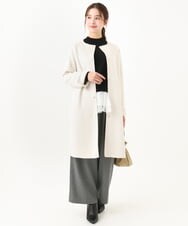 F1LDA62160 MK MICHEL KLEIN(小さいサイズ)(メゾン ドゥ サンク) 【小さいサイズ】裏起毛ワイドストレートプルオンパンツ/洗える グレー