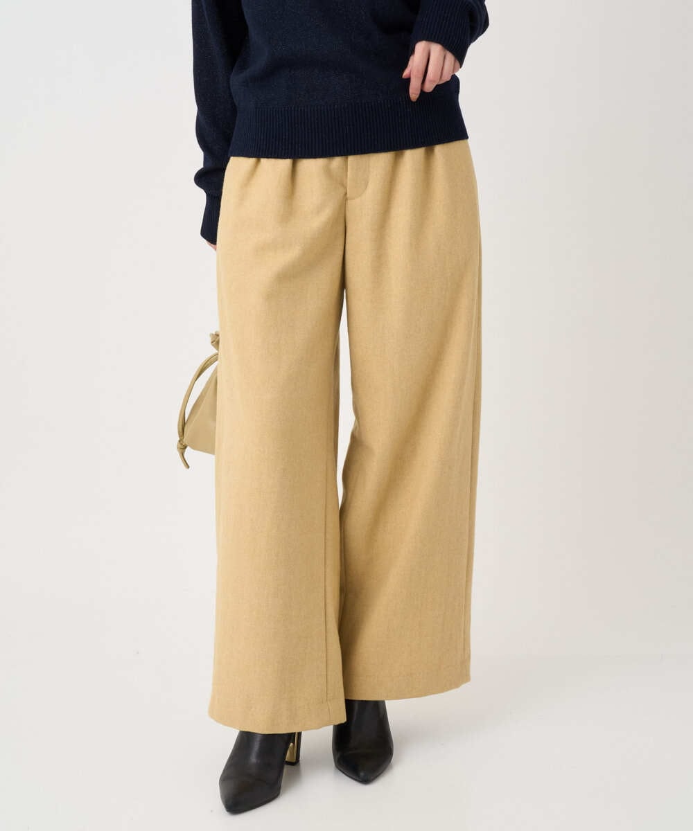 F1LDD60160 MK MICHEL KLEIN(小さいサイズ)(メゾン ドゥ サンク) 【小さいサイズ】カラーツイードワイドパンツ/洗える イエロー