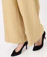 F1LDD60160 MK MICHEL KLEIN(小さいサイズ)(メゾン ドゥ サンク) カラーツイードワイドパンツ/洗える イエロー