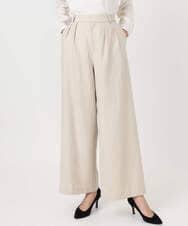 F1LDD60160 MK MICHEL KLEIN(小さいサイズ)(メゾン ドゥ サンク) カラーツイードワイドパンツ/洗える イエロー