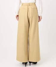 F1LDD60160 MK MICHEL KLEIN(小さいサイズ)(メゾン ドゥ サンク) カラーツイードワイドパンツ/洗える イエロー