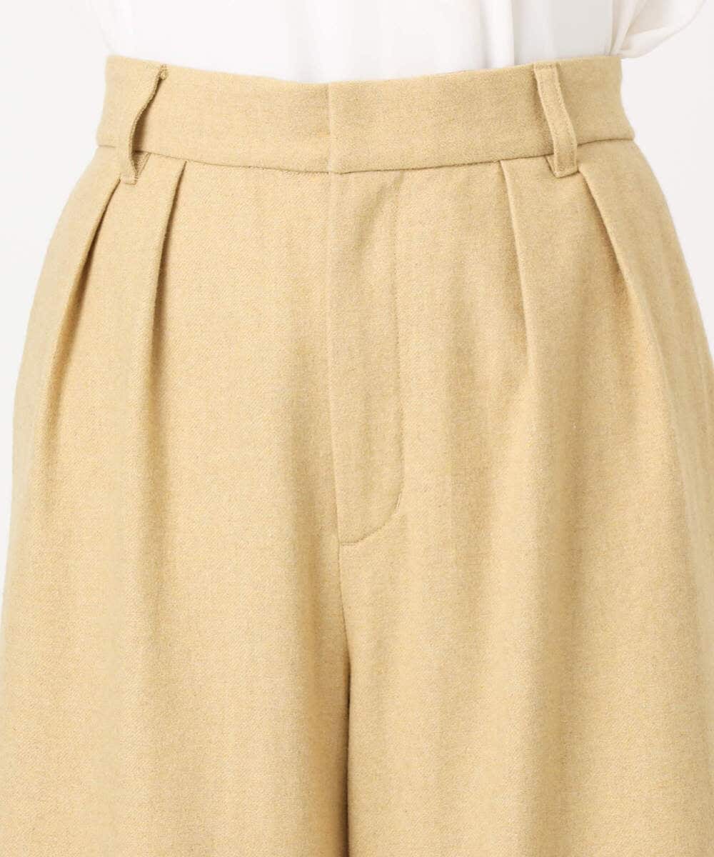 F1LDD60160 MK MICHEL KLEIN(小さいサイズ)(メゾン ドゥ サンク) カラーツイードワイドパンツ/洗える イエロー