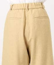 F1LDD60160 MK MICHEL KLEIN(小さいサイズ)(メゾン ドゥ サンク) カラーツイードワイドパンツ/洗える イエロー