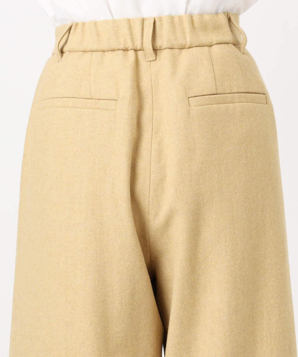 F1LDD60160 MK MICHEL KLEIN(小さいサイズ)(メゾン ドゥ サンク) カラーツイードワイドパンツ/洗える イエロー