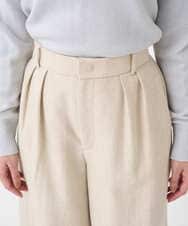 F1LDD60160 MK MICHEL KLEIN(小さいサイズ)(メゾン ドゥ サンク) 【小さいサイズ】カラーツイードワイドパンツ/洗える ベージュ