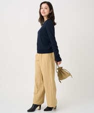 F1LDD60160 MK MICHEL KLEIN(小さいサイズ)(メゾン ドゥ サンク) 【小さいサイズ】カラーツイードワイドパンツ/洗える ベージュ