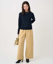 F1LDD60160 MK MICHEL KLEIN(小さいサイズ)(メゾン ドゥ サンク) 【小さいサイズ】カラーツイードワイドパンツ/洗える ベージュ