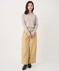 F1LDD60160 MK MICHEL KLEIN(小さいサイズ)(メゾン ドゥ サンク) 【小さいサイズ】カラーツイードワイドパンツ/洗える ベージュ