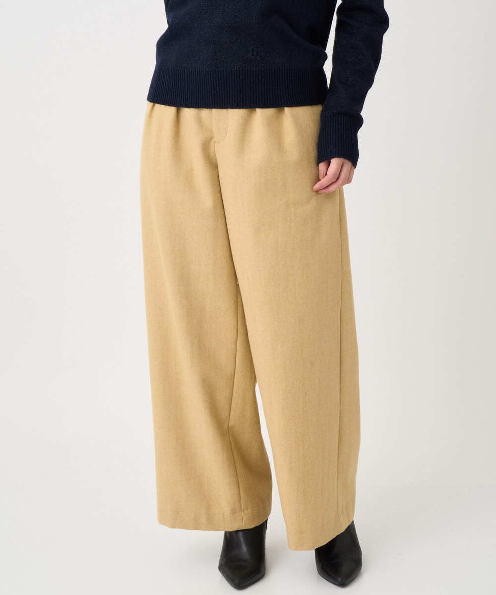 F1LDD60160 MK MICHEL KLEIN(小さいサイズ)(メゾン ドゥ サンク) 【小さいサイズ】カラーツイードワイドパンツ/洗える ベージュ