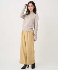 F1LDD60160 MK MICHEL KLEIN(小さいサイズ)(メゾン ドゥ サンク) 【小さいサイズ】カラーツイードワイドパンツ/洗える ベージュ