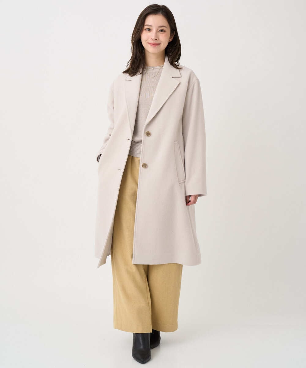 F1LDD60160 MK MICHEL KLEIN(小さいサイズ)(メゾン ドゥ サンク) 【小さいサイズ】カラーツイードワイドパンツ/洗える ベージュ