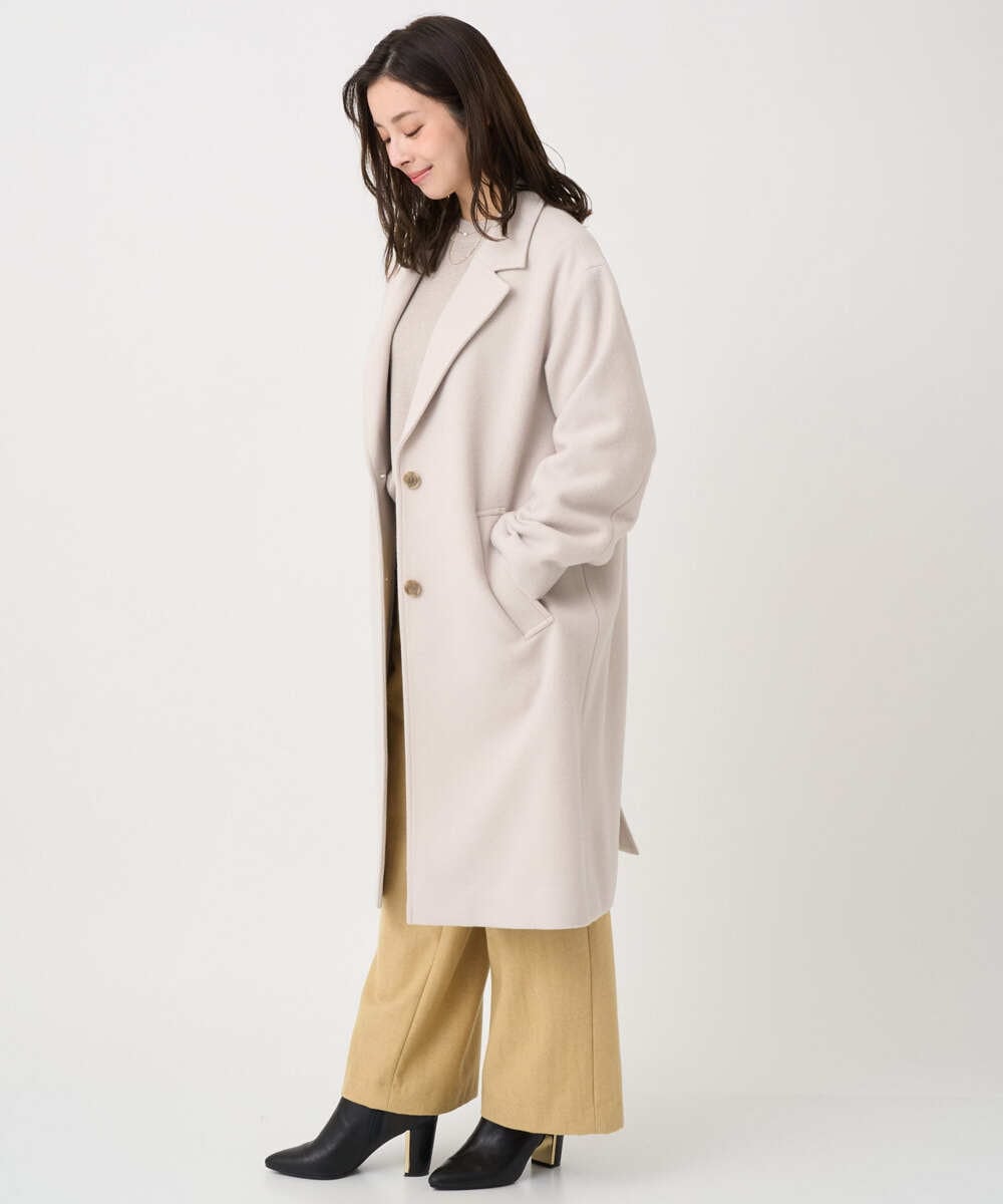 F1LDD60160 MK MICHEL KLEIN(小さいサイズ)(メゾン ドゥ サンク) 【小さいサイズ】カラーツイードワイドパンツ/洗える ベージュ