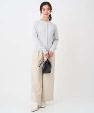 F1LDD60160 MK MICHEL KLEIN(小さいサイズ)(メゾン ドゥ サンク) 【小さいサイズ】カラーツイードワイドパンツ/洗える ベージュ