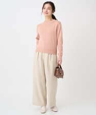 F1LDD60160 MK MICHEL KLEIN(小さいサイズ)(メゾン ドゥ サンク) 【小さいサイズ】カラーツイードワイドパンツ/洗える ベージュ