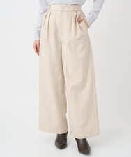 F1LDD60160 MK MICHEL KLEIN(小さいサイズ)(メゾン ドゥ サンク) 【小さいサイズ】カラーツイードワイドパンツ/洗える ベージュ