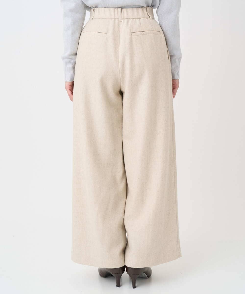 F1LDD60160 MK MICHEL KLEIN(小さいサイズ)(メゾン ドゥ サンク) 【小さいサイズ】カラーツイードワイドパンツ/洗える ベージュ