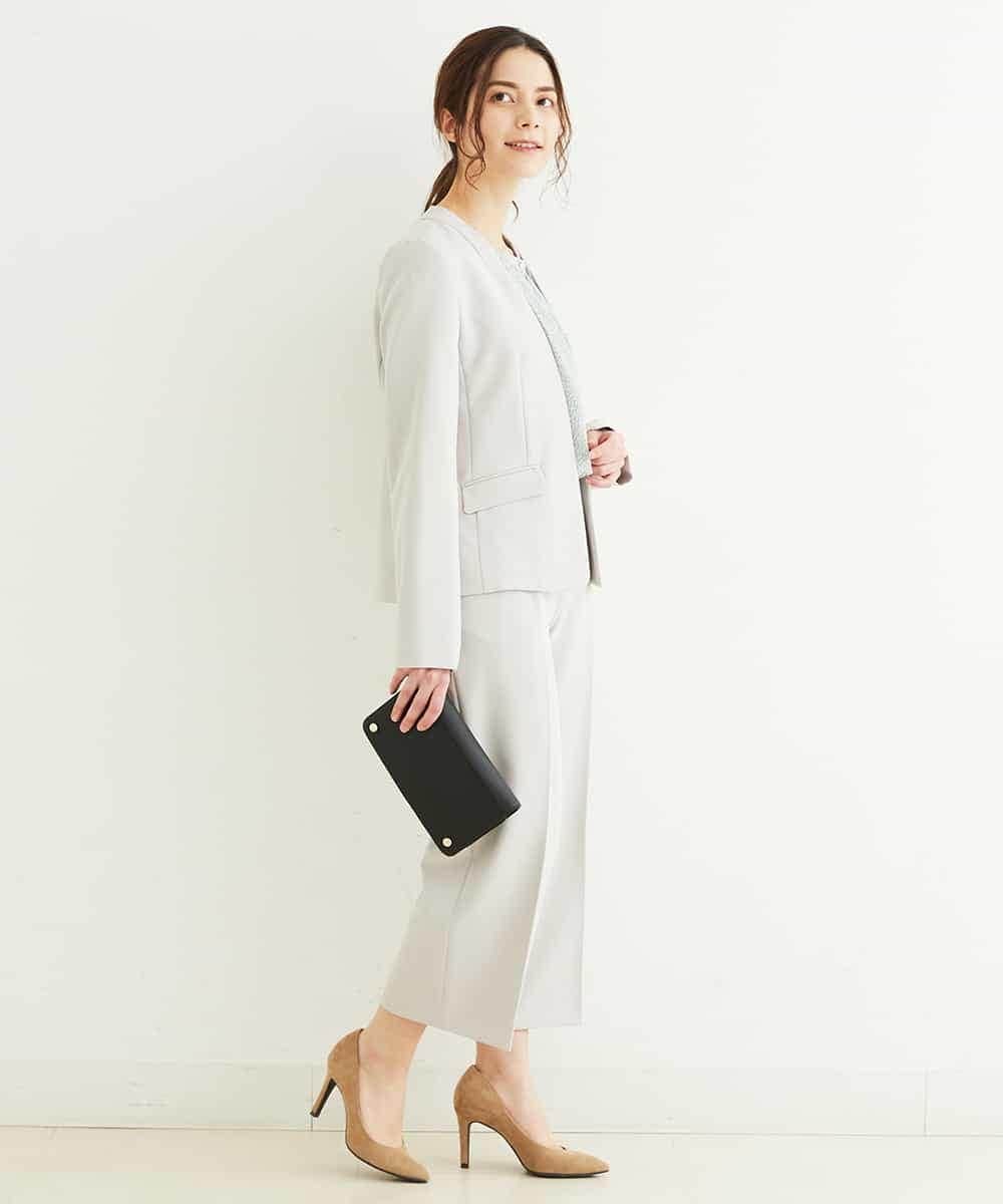 F1LDP22150 MK MICHEL KLEIN(小さいサイズ)(メゾン ドゥ サンク) 【小さいサイズ/制菌加工/Comfortシリーズ】ベーシックワイドパンツ ネイビー