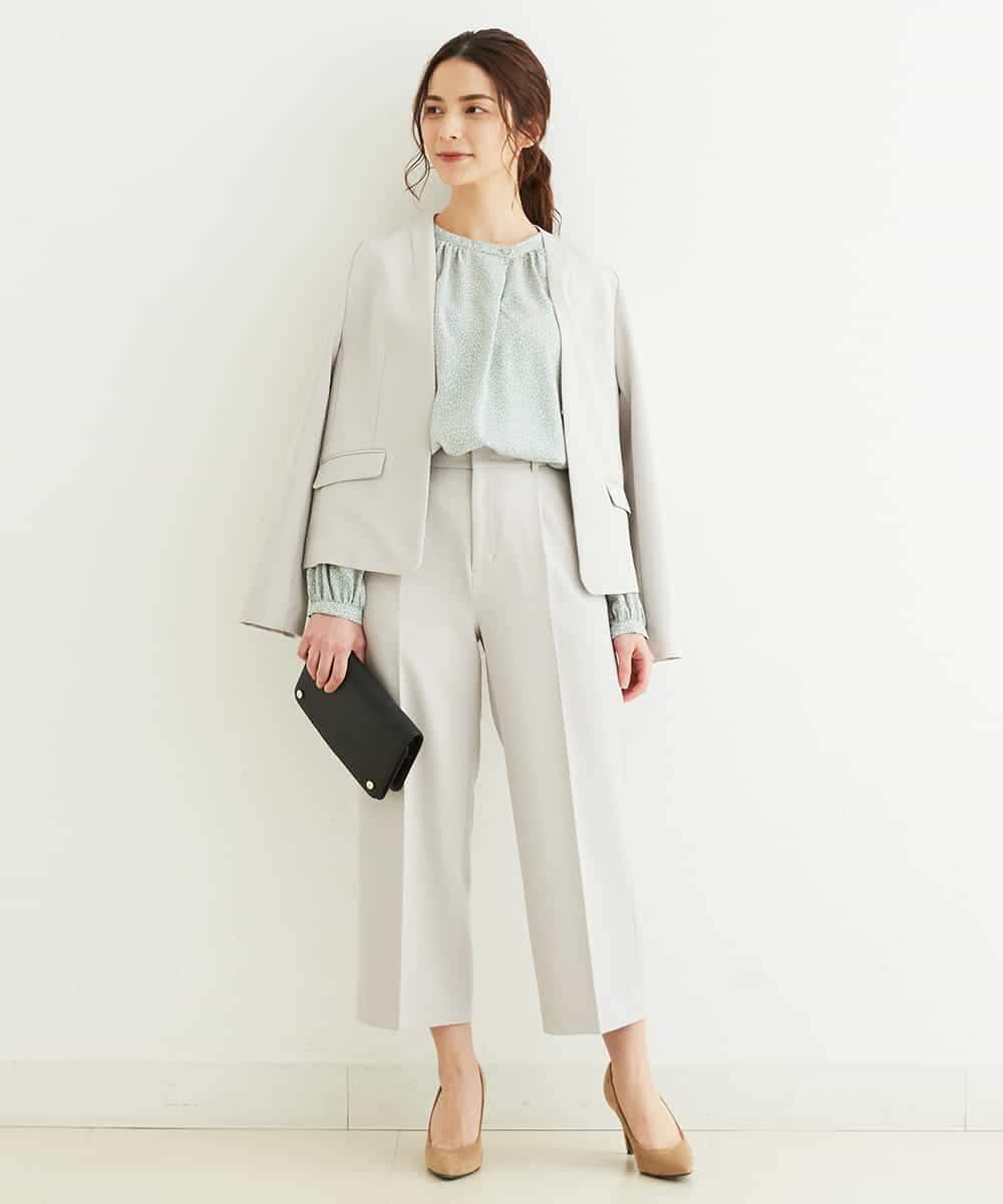 F1LDP22150 MK MICHEL KLEIN(小さいサイズ)(メゾン ドゥ サンク) 【小さいサイズ/制菌加工/Comfortシリーズ】ベーシックワイドパンツ ネイビー