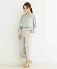F1LDP22150 MK MICHEL KLEIN(小さいサイズ)(メゾン ドゥ サンク) 【小さいサイズ/制菌加工/Comfortシリーズ】ベーシックワイドパンツ ネイビー