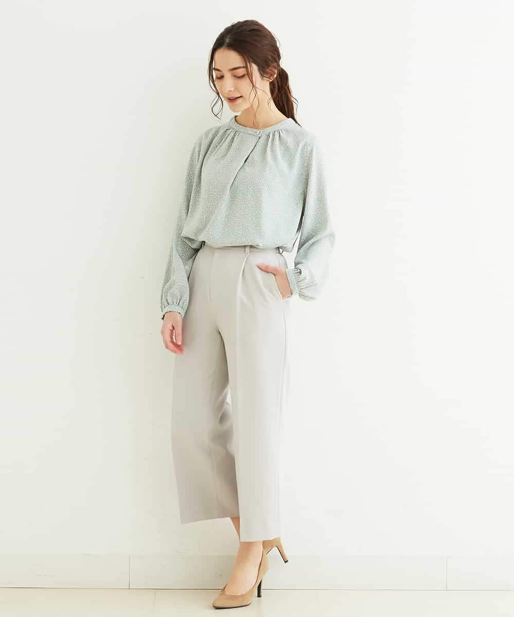 F1LDP22150 MK MICHEL KLEIN(小さいサイズ)(メゾン ドゥ サンク) 【小さいサイズ/制菌加工/Comfortシリーズ】ベーシックワイドパンツ ネイビー