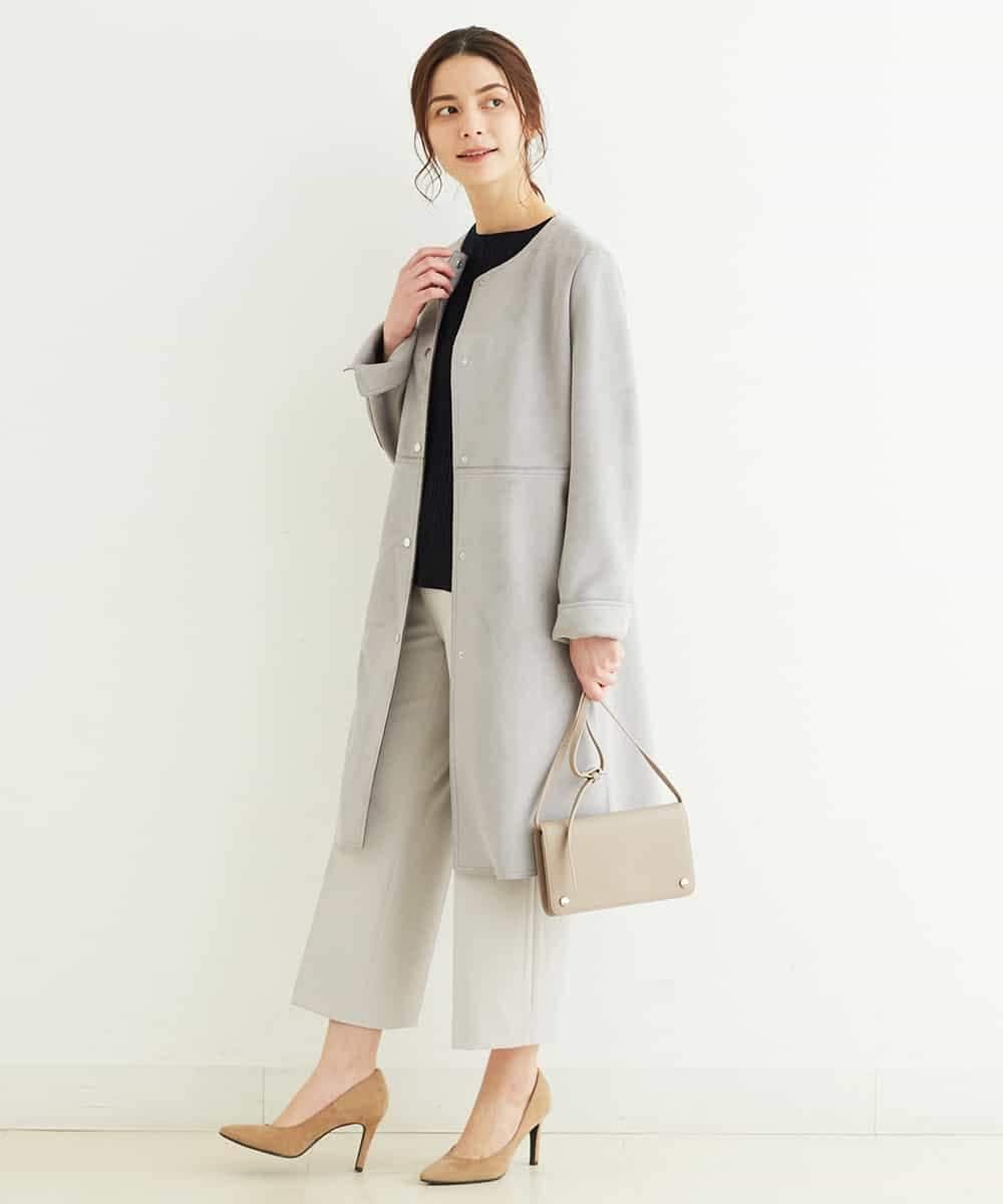 F1LDP22150 MK MICHEL KLEIN(小さいサイズ)(メゾン ドゥ サンク) 【小さいサイズ/制菌加工/Comfortシリーズ】ベーシックワイドパンツ ネイビー