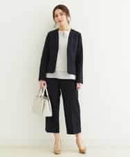 F1LDP22150 MK MICHEL KLEIN(小さいサイズ)(メゾン ドゥ サンク) 【小さいサイズ/制菌加工/Comfortシリーズ】ベーシックワイドパンツ ネイビー
