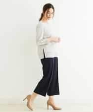 F1LDP22150 MK MICHEL KLEIN(小さいサイズ)(メゾン ドゥ サンク) 【小さいサイズ/制菌加工/Comfortシリーズ】ベーシックワイドパンツ ネイビー