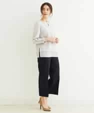 F1LDP22150 MK MICHEL KLEIN(小さいサイズ)(メゾン ドゥ サンク) 【小さいサイズ/制菌加工/Comfortシリーズ】ベーシックワイドパンツ ネイビー