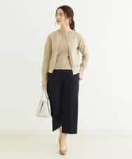 F1LDP22150 MK MICHEL KLEIN(小さいサイズ)(メゾン ドゥ サンク) 【小さいサイズ/制菌加工/Comfortシリーズ】ベーシックワイドパンツ ネイビー