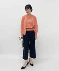 F1LDP22150 MK MICHEL KLEIN(小さいサイズ)(メゾン ドゥ サンク) 【小さいサイズ/制菌加工/Comfortシリーズ】ベーシックワイドパンツ ネイビー