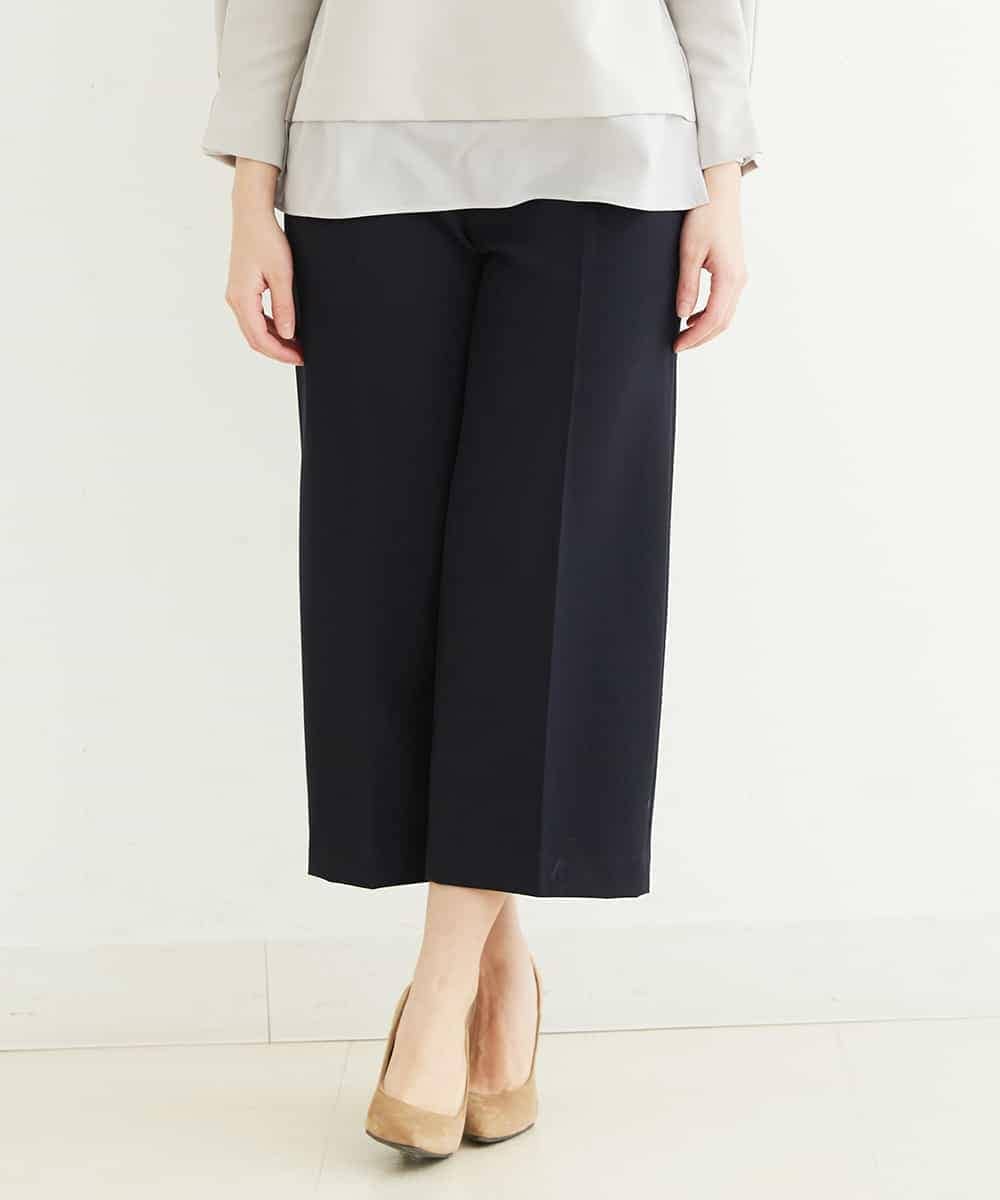 F1LDP22150 MK MICHEL KLEIN(小さいサイズ)(メゾン ドゥ サンク) 【小さいサイズ/制菌加工/Comfortシリーズ】ベーシックワイドパンツ ネイビー