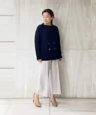 F1LDP22150 MK MICHEL KLEIN(小さいサイズ)(メゾン ドゥ サンク) 【小さいサイズ/制菌加工/Comfortシリーズ】ベーシックワイドパンツ ネイビー