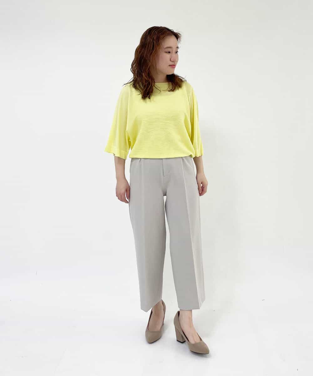 F1LDP22150 MK MICHEL KLEIN(小さいサイズ)(メゾン ドゥ サンク) 【小さいサイズ/制菌加工/Comfortシリーズ】ベーシックワイドパンツ ネイビー