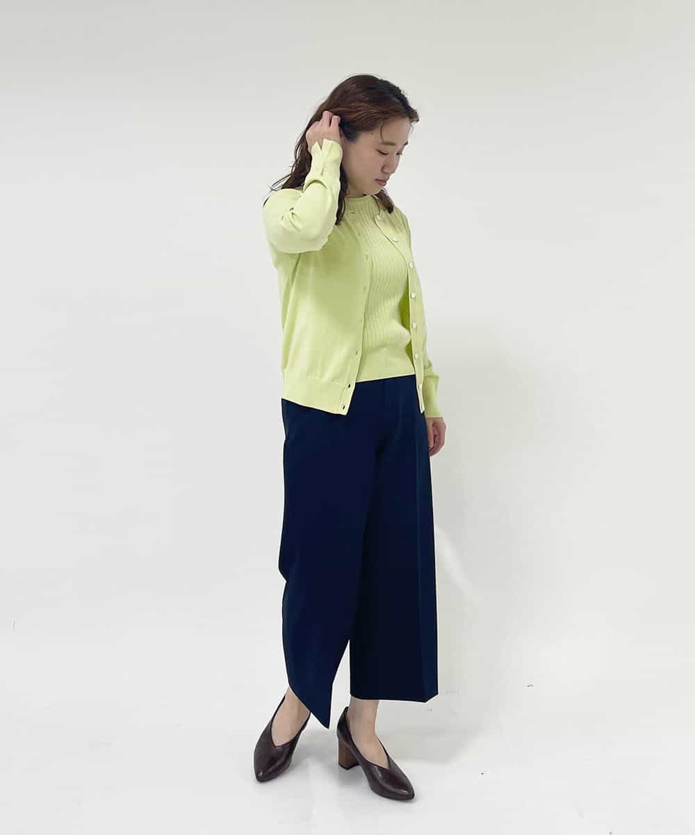 F1LDP22150 MK MICHEL KLEIN(小さいサイズ)(メゾン ドゥ サンク) 【小さいサイズ/制菌加工/Comfortシリーズ】ベーシックワイドパンツ ネイビー