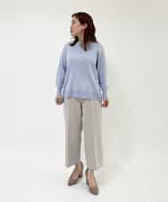 F1LDP22150 MK MICHEL KLEIN(小さいサイズ)(メゾン ドゥ サンク) 【小さいサイズ/制菌加工/Comfortシリーズ】ベーシックワイドパンツ ネイビー