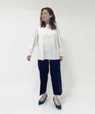 F1LDP22150 MK MICHEL KLEIN(小さいサイズ)(メゾン ドゥ サンク) 【小さいサイズ/制菌加工/Comfortシリーズ】ベーシックワイドパンツ ネイビー