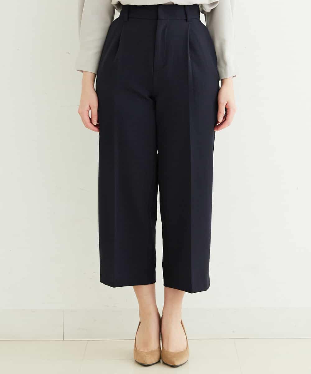 F1LDP22150 MK MICHEL KLEIN(小さいサイズ)(メゾン ドゥ サンク) 【小さいサイズ/制菌加工/Comfortシリーズ】ベーシックワイドパンツ ネイビー