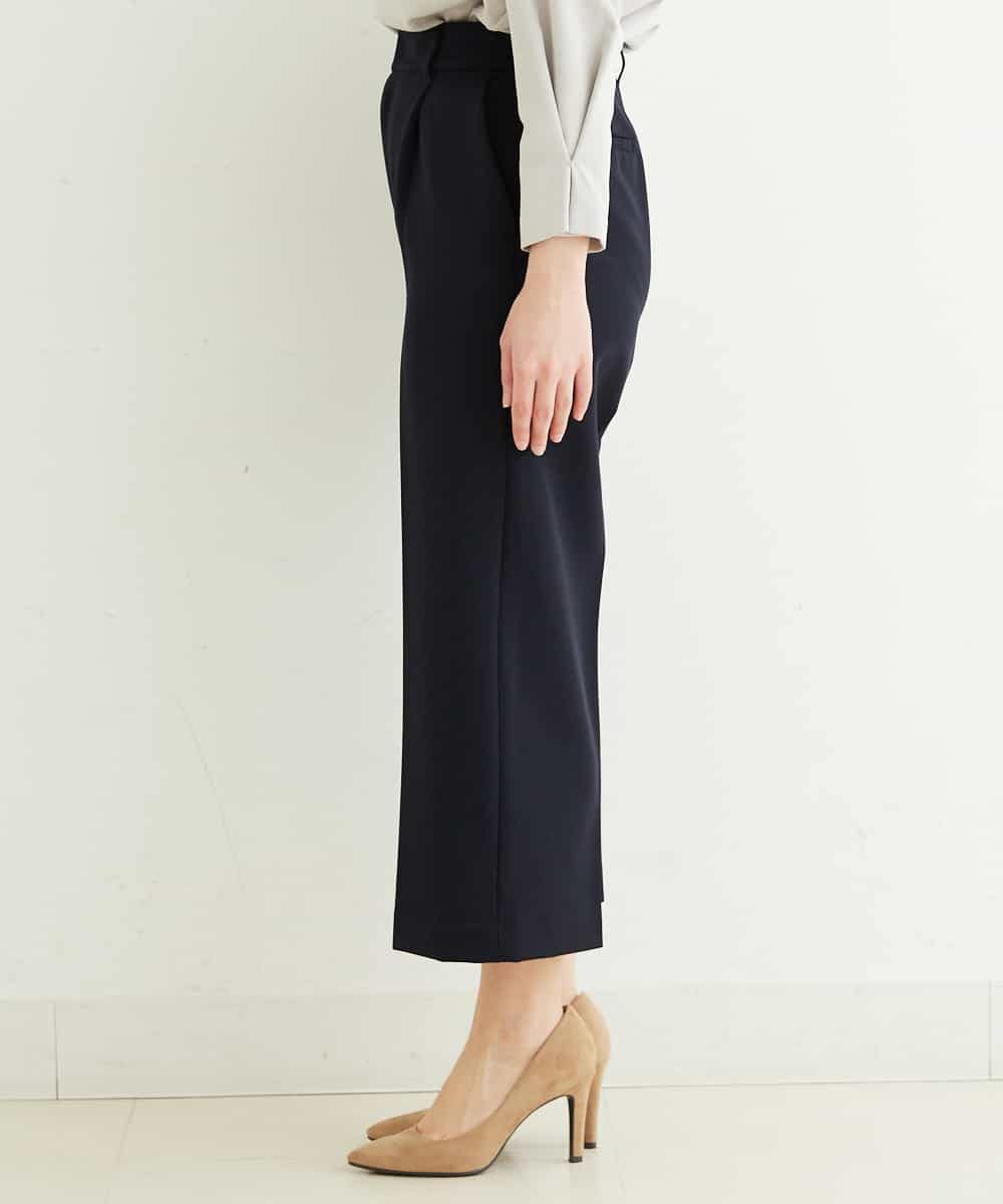 F1LDP22150 MK MICHEL KLEIN(小さいサイズ)(メゾン ドゥ サンク) 【小さいサイズ/制菌加工/Comfortシリーズ】ベーシックワイドパンツ ネイビー