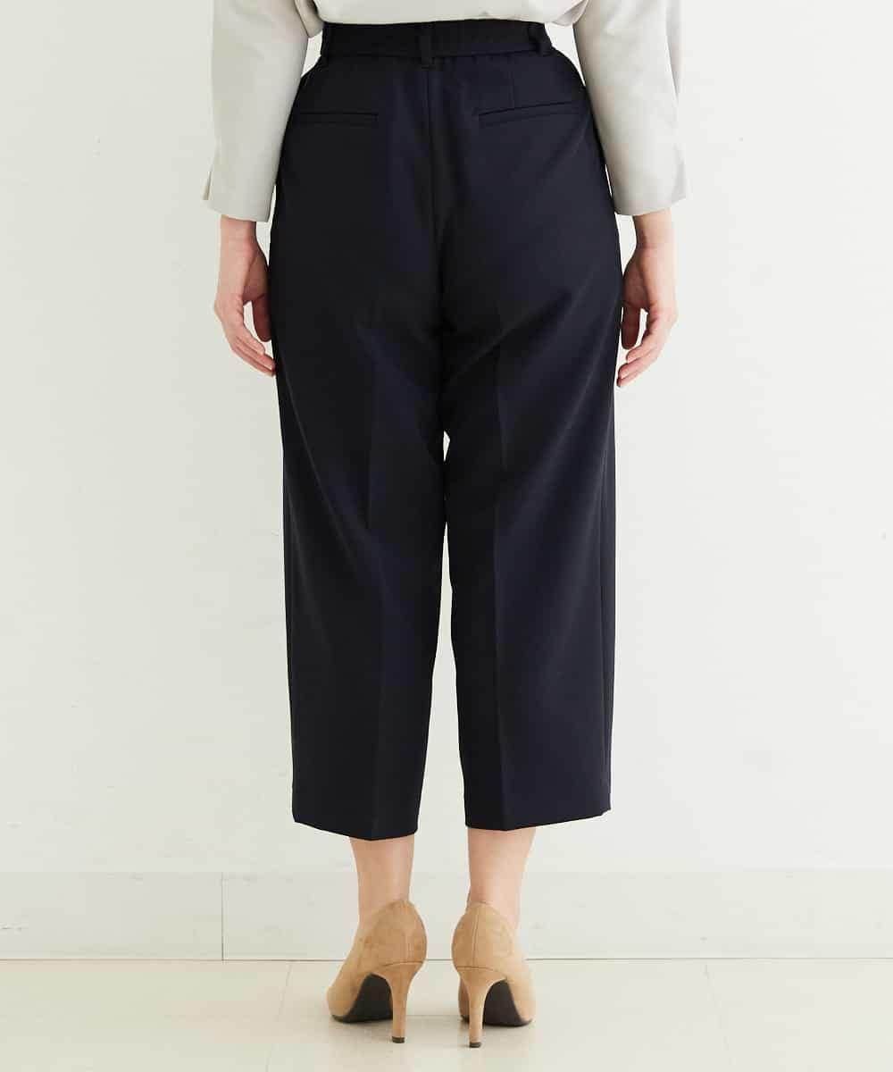 F1LDP22150 MK MICHEL KLEIN(小さいサイズ)(メゾン ドゥ サンク) 【小さいサイズ/制菌加工/Comfortシリーズ】ベーシックワイドパンツ ネイビー
