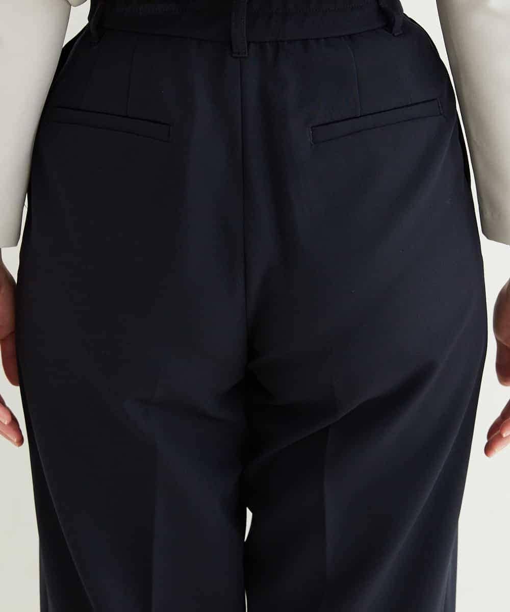 F1LDP22150 MK MICHEL KLEIN(小さいサイズ)(メゾン ドゥ サンク) 【小さいサイズ/制菌加工/Comfortシリーズ】ベーシックワイドパンツ ネイビー