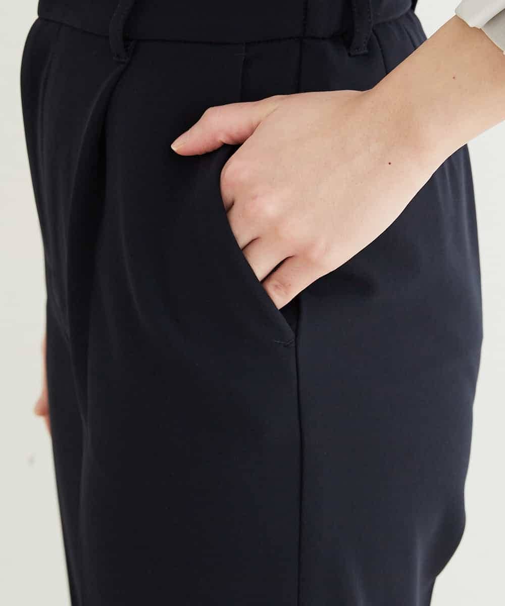 F1LDP22150 MK MICHEL KLEIN(小さいサイズ)(メゾン ドゥ サンク) 【小さいサイズ/制菌加工/Comfortシリーズ】ベーシックワイドパンツ ネイビー