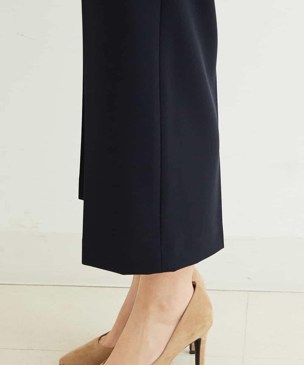 F1LDP22150 MK MICHEL KLEIN(小さいサイズ)(メゾン ドゥ サンク) 【小さいサイズ/制菌加工/Comfortシリーズ】ベーシックワイドパンツ ネイビー
