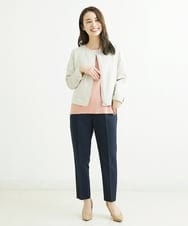 F1LDS10140 MK MICHEL KLEIN(小さいサイズ)(メゾン ドゥ サンク) 【小さいサイズ】ベーシックテーパードパンツ/Comfortシリーズ/制菌加工/洗える ネイビー