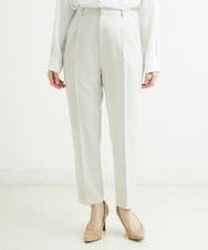 F1LDS10140 MK MICHEL KLEIN(小さいサイズ)(メゾン ドゥ サンク) 【小さいサイズ】ベーシックテーパードパンツ/Comfortシリーズ/制菌加工/洗える ライトベージュ