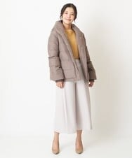 F1LDS52160 MK MICHEL KLEIN(小さいサイズ)(メゾン ドゥ サンク) 【小さいサイズ】パウダリータックスカーチョ/洗える ブルーグレー