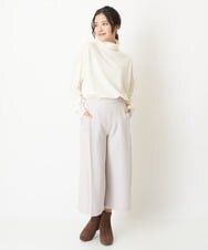 F1LDS52160 MK MICHEL KLEIN(小さいサイズ)(メゾン ドゥ サンク) 【小さいサイズ】パウダリータックスカーチョ/洗える ブルーグレー